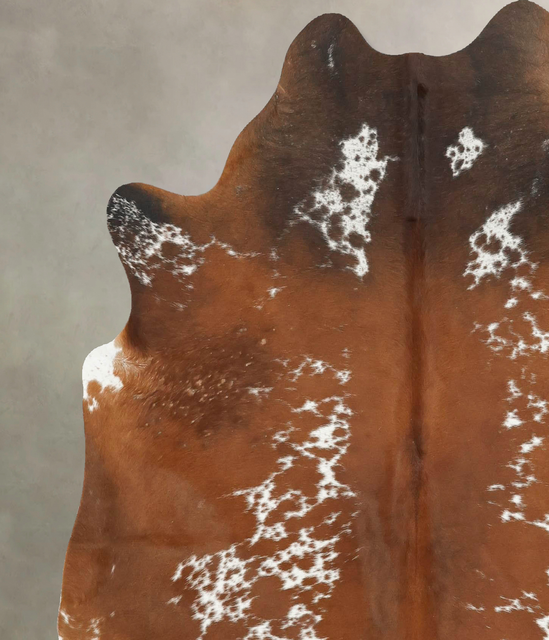 Salt and Pepper Brown Large Brazilian Cowhide Rug 6'5"H x 5'8"W #B1575
