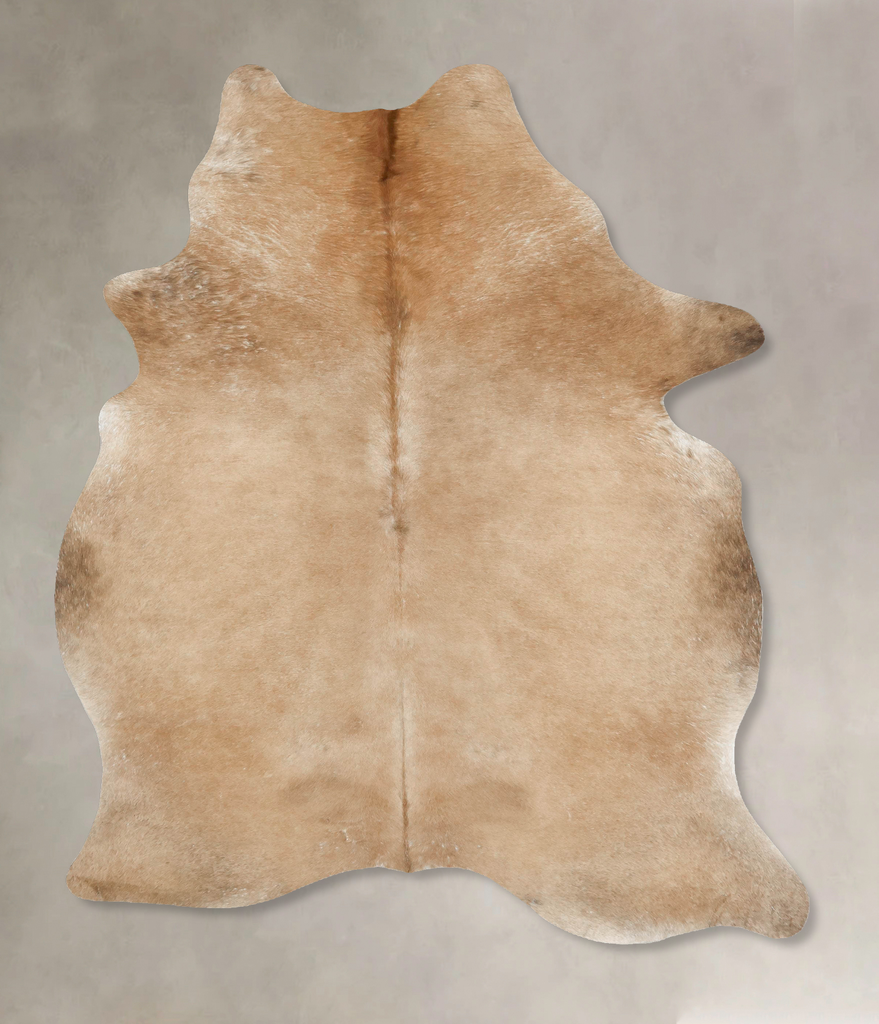 Beige X-Large Brazilian Cowhide Rug 7'9"H x 5'5"W #B15760 by Hudson Hides