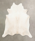 Ivory with Beige X-Large Brazilian Cowhide Rug 7'1"H x 6'10"W #B15761 by Hudson Hides