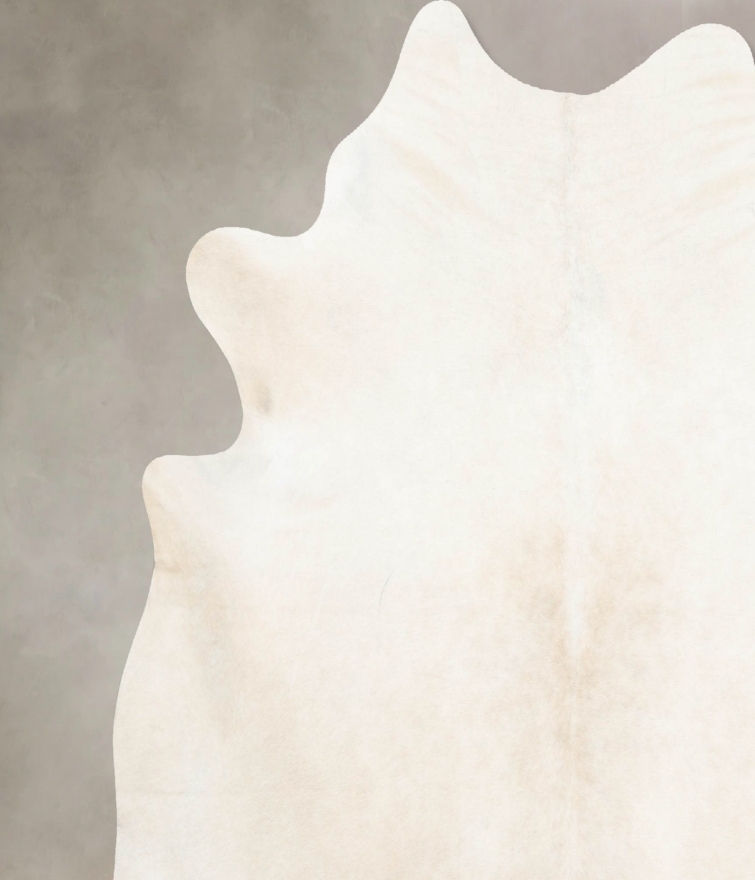 Ivory with Beige X-Large Brazilian Cowhide Rug 7'1"H x 6'10"W #B15761 