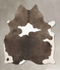 Chocolate and White Large Brazilian Cowhide Rug 7'0