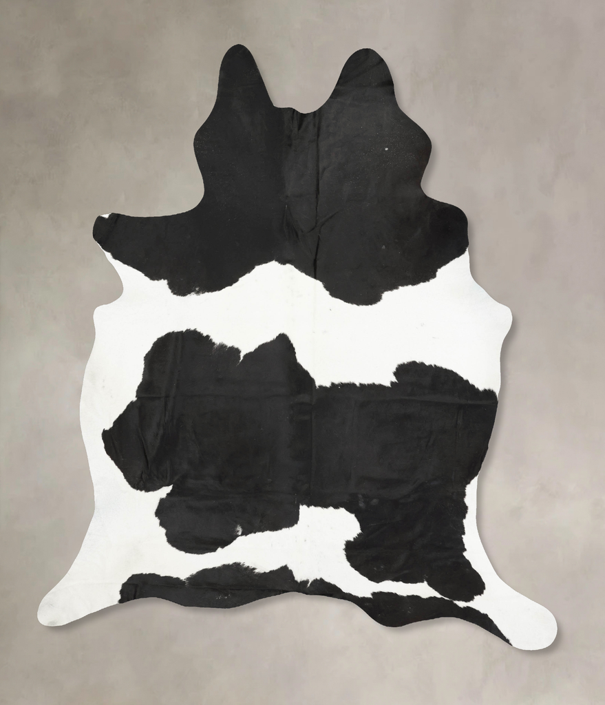 Black and White XX-Large Brazilian Cowhide Rug 8'10"H x 7'3"W #B15766 by Hudson Hides