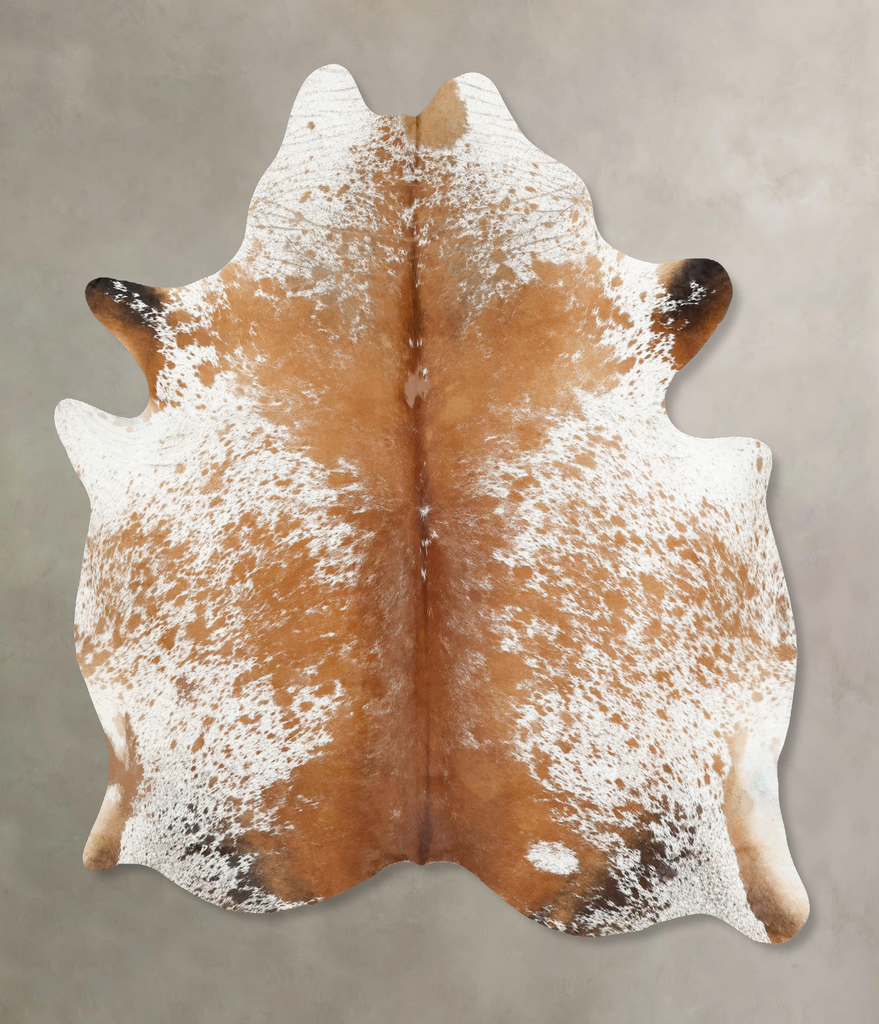 Salt and Pepper Brown XX-Large Brazilian Cowhide Rug 8'0"H x 6'8"W #B15767 by Hudson Hides