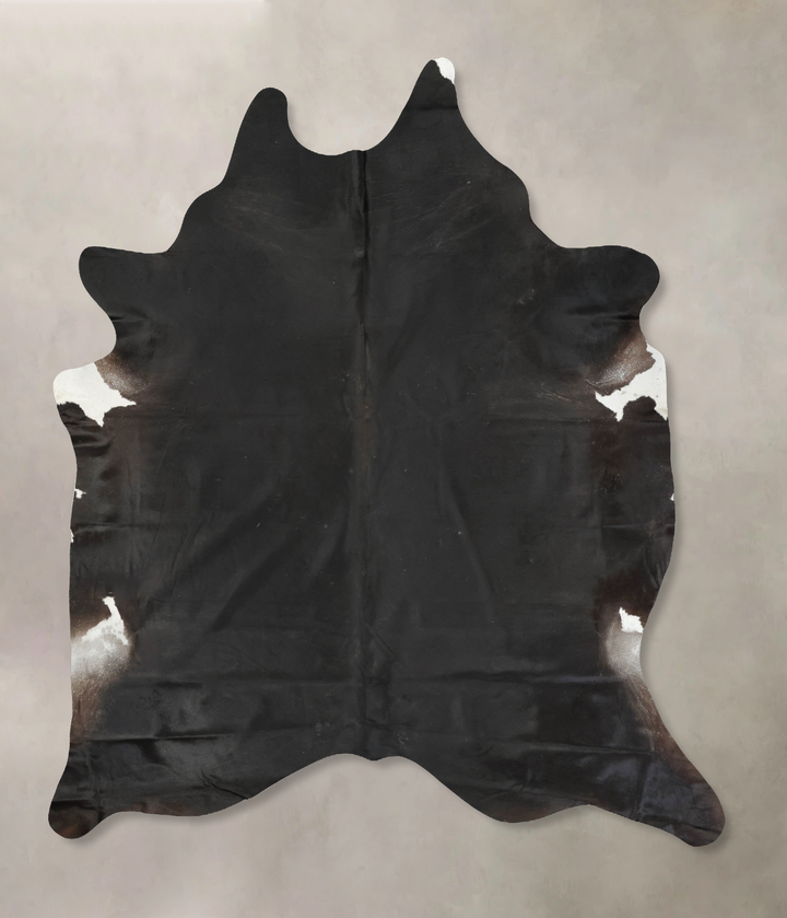 Solid Black XX-Large Brazilian Cowhide Rug 8'10"H x 7'0"W #B15774 by Hudson Hides