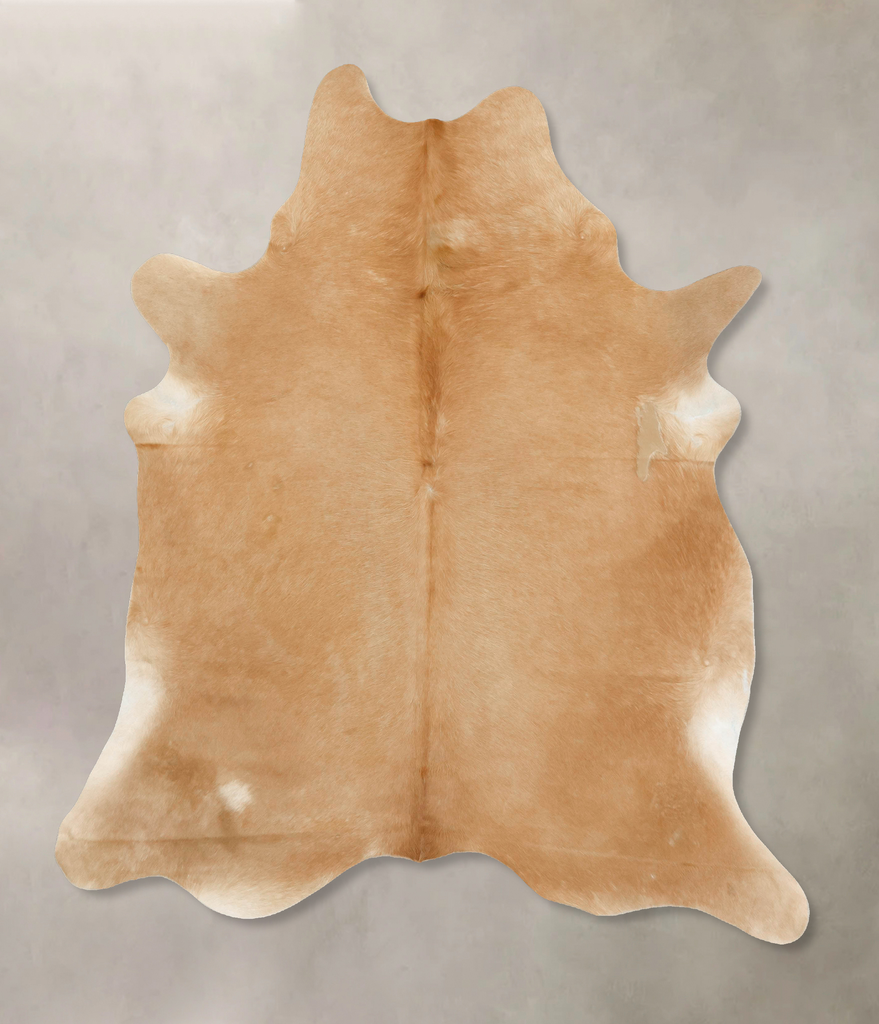 Beige XX-Large Brazilian Cowhide Rug 8'0"H x 6'5"W #B15775 by Hudson Hides