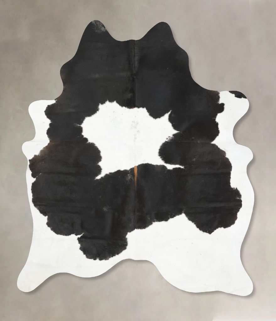 Black and White X-Large Brazilian Cowhide Rug 7'10"H x 6'0"W #B15782 by Hudson Hides