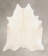 Ivory with Beige XX-Large Brazilian Cowhide Rug 7'11"H x 7'4"W #B15783 by Hudson Hides