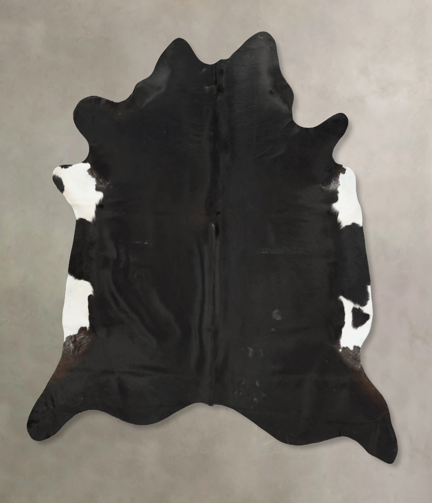 Black and White XX-Large Brazilian Cowhide Rug 7'9"H x 7'0"W #B15788 by Hudson Hides