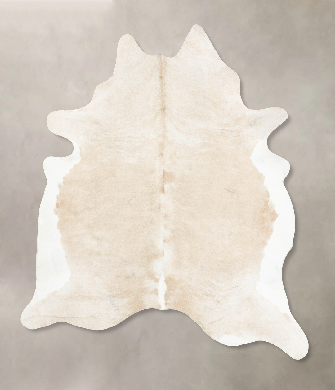 Beige and White XX-Large Brazilian Cowhide Rug 8'3"H x 6'11"W #B15789 