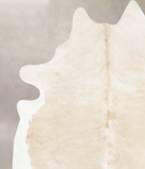 Beige and White XX-Large Brazilian Cowhide Rug 8'3"H x 6'11"W #B15789 by Hudson Hides