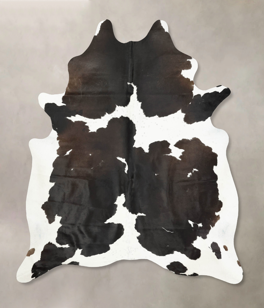 Chocolate and White XX-Large Brazilian Cowhide Rug 8'4"H x 6'8"W #B15791 by Hudson Hides