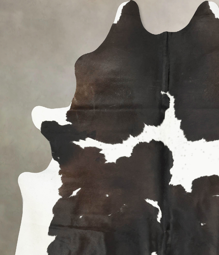 Chocolate and White XX-Large Brazilian Cowhide Rug 8'4"H x 6'8"W #B15791 by Hudson Hides