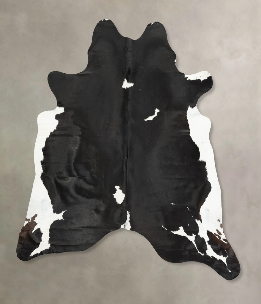 Black and White XX-Large Brazilian Cowhide Rug 7'8"H x 6'6"W #B15796 by Hudson Hides