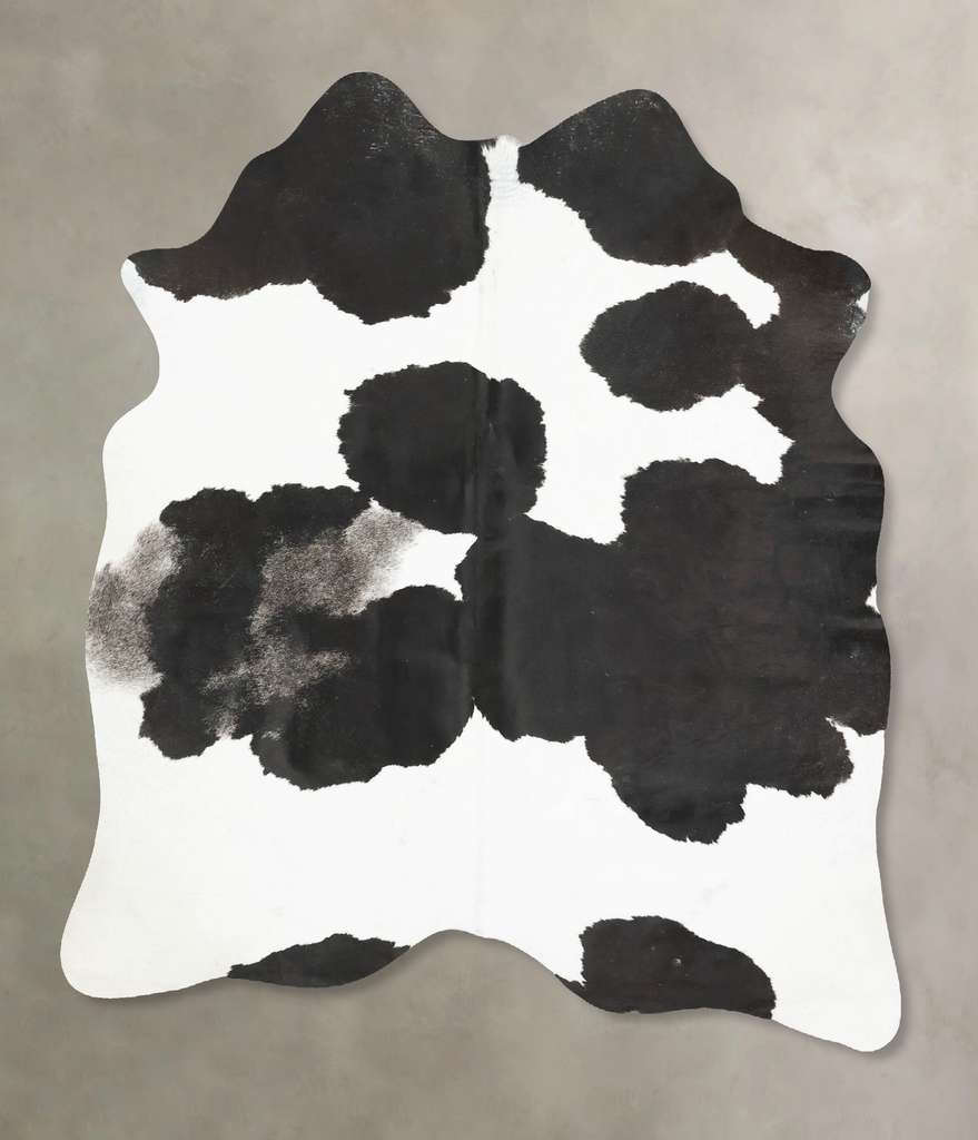 Black and White Large Brazilian Cowhide Rug 6'5"H x 5'5"W #B15797 by Hudson Hides