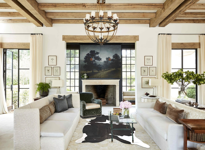 Black and White XX-Large Brazilian Cowhide Rug 8'7"H x 6'5"W #B15801 by Hudson Hides