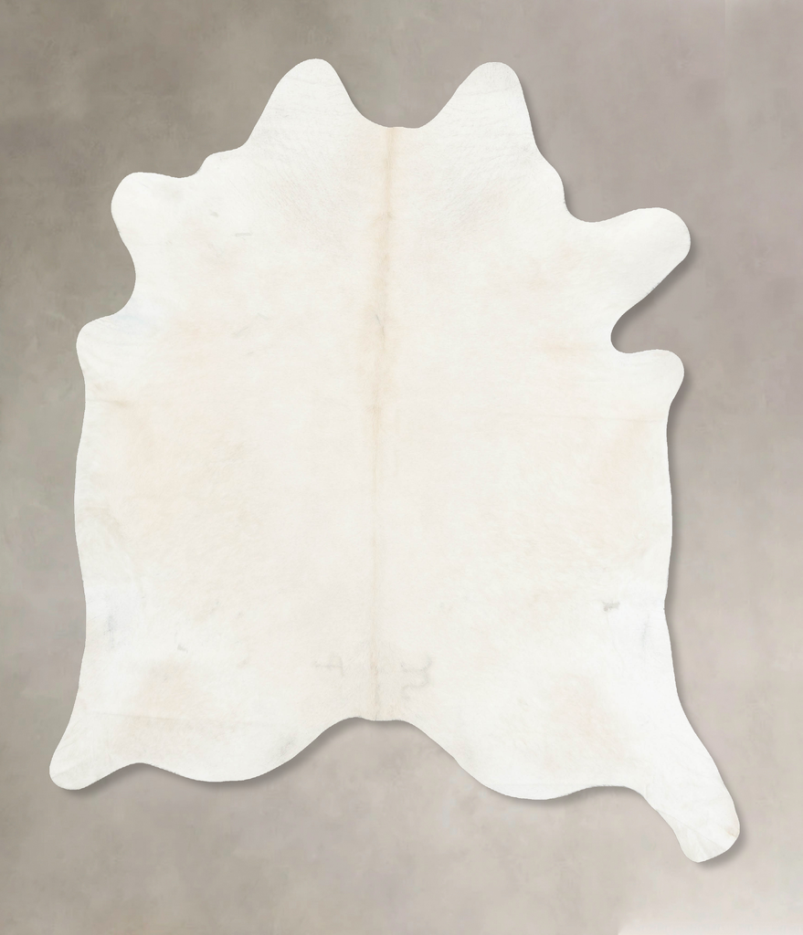 Ivory with Beige XX-Large Brazilian Cowhide Rug 8'4"H x 6'9"W #B15802 by Hudson Hides
