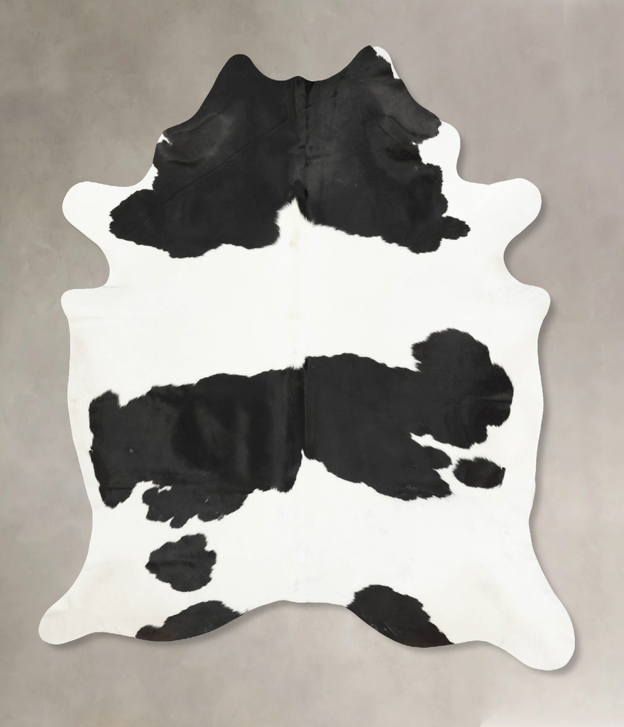 Black and White XX-Large Brazilian Cowhide Rug 8'6"H x 6'9"W #B15810 by Hudson Hides