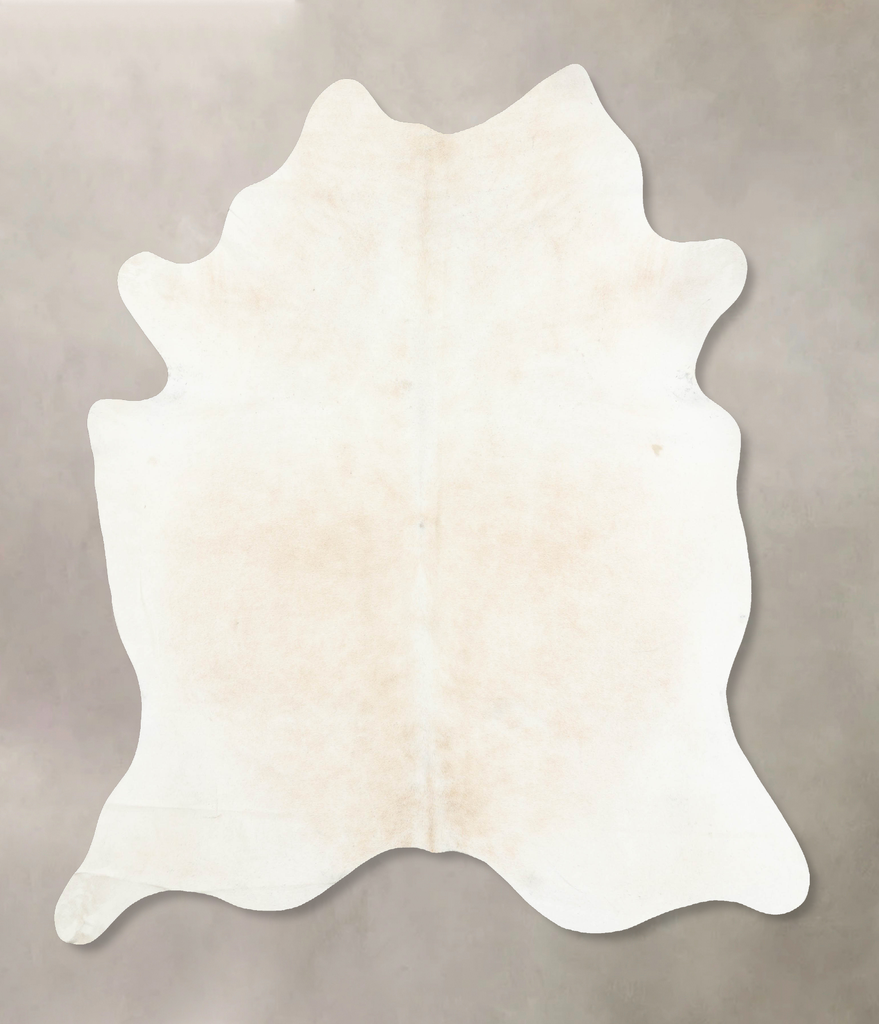 Ivory with Beige XX-Large Brazilian Cowhide Rug 8'0"H x 6'11"W #B15811 by Hudson Hides