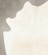 Ivory with Beige XX-Large Brazilian Cowhide Rug 8'0"H x 6'11"W #B15811 by Hudson Hides