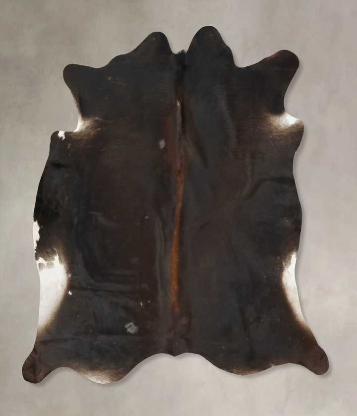 Chocolate Large Brazilian Cowhide Rug 6'1"H x 6'1"W #B15817 by Hudson Hides