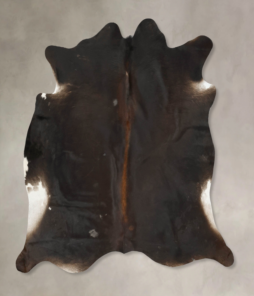Chocolate Large Brazilian Cowhide Rug 6'1"H x 6'1"W #B15817 by Hudson Hides