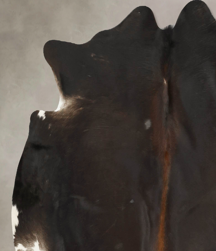 Chocolate Large Brazilian Cowhide Rug 6'1"H x 6'1"W #B15817 by Hudson Hides