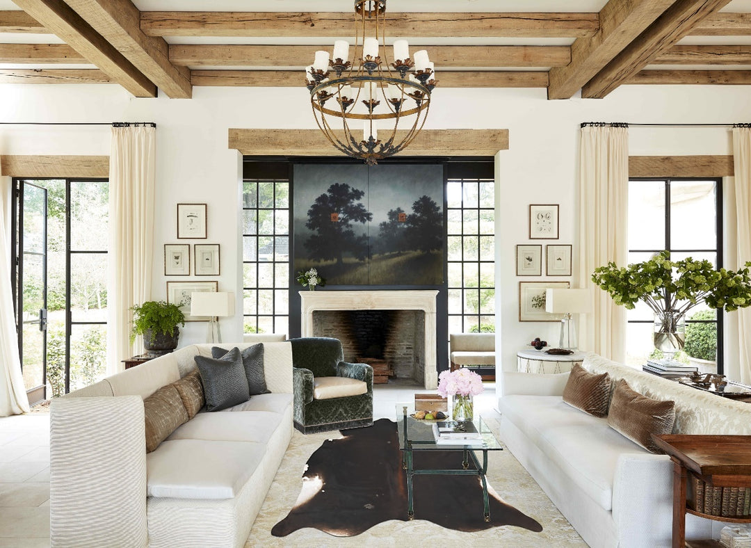 Chocolate Large Brazilian Cowhide Rug 6'1"H x 6'1"W #B15817 by Hudson 