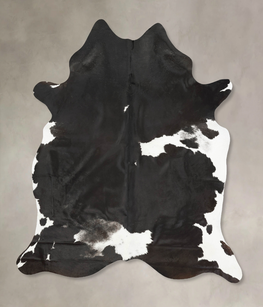Black and White XX-Large Brazilian Cowhide Rug 8'0"H x 6'5"W #B15851 by Hudson Hides