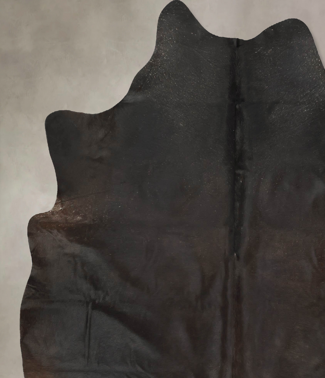 Solid Black XX-Large Brazilian Cowhide Rug 7'8"H x 6'7"W #B15866 by Hu