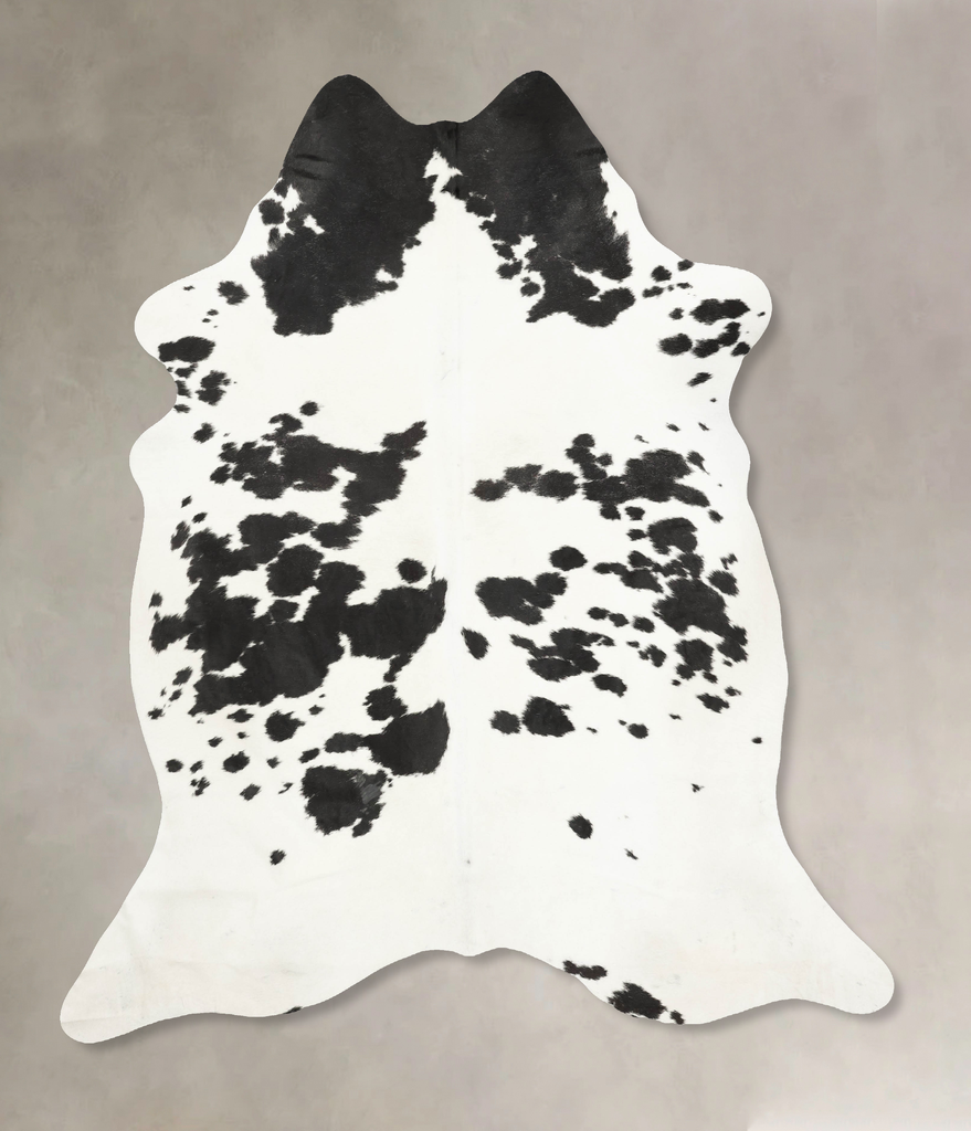 Black and White XX-Large Brazilian Cowhide Rug 8'8"H x 7'3"W #B15872 by Hudson Hides