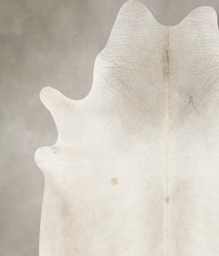 Ivory with Beige XX-Large Brazilian Cowhide Rug 7'11"H x 7'3"W #B15873 by Hudson Hides