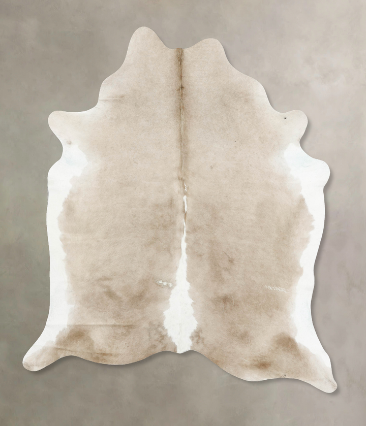 Taupe X-Large Brazilian Cowhide Rug 7'10"H x 6'4"W #B15874 by Hudson Hides