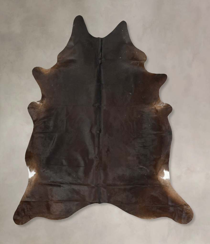 Chocolate XX-Large Brazilian Cowhide Rug 7'10"H x 6'9"W #B15879 by Hudson Hides