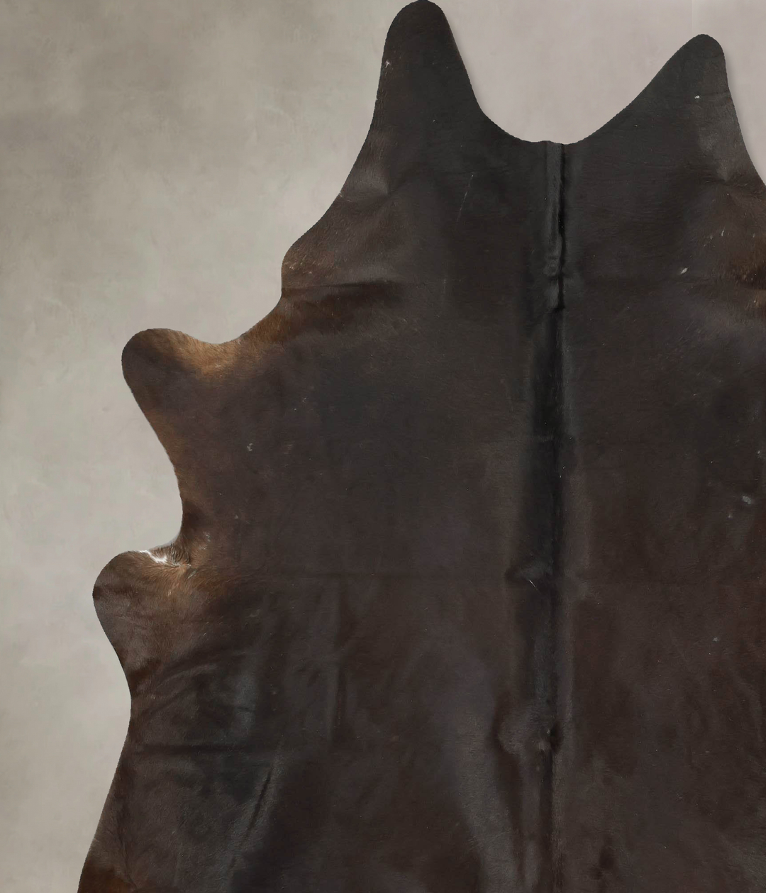 Chocolate XX-Large Brazilian Cowhide Rug 7'10"H x 6'9"W #B15879 by Hud