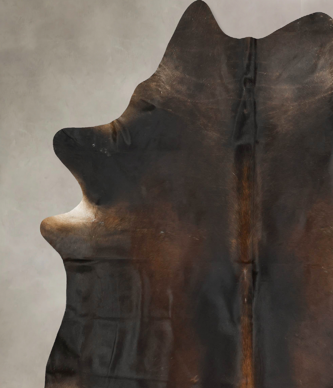 Chocolate XX-Large Brazilian Cowhide Rug 9'0"H x 7'9"W #B15880 by Huds