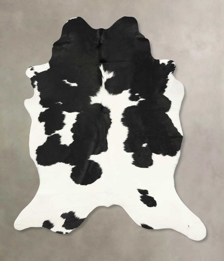 Black and White XX-Large Brazilian Cowhide Rug 8'2"H x 6'8"W #B15881 by Hudson Hides