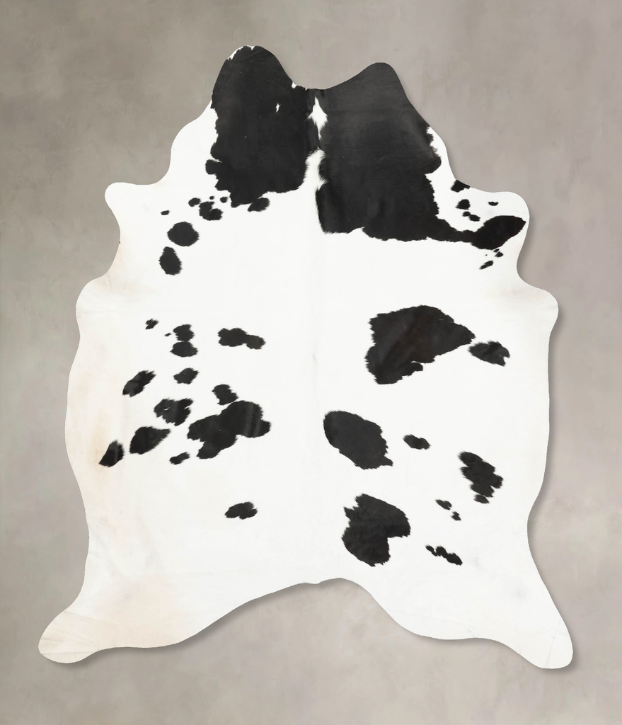 Black and White XX-Large Brazilian Cowhide Rug 8'4"H x 6'11"W #B15882 by Hudson Hides