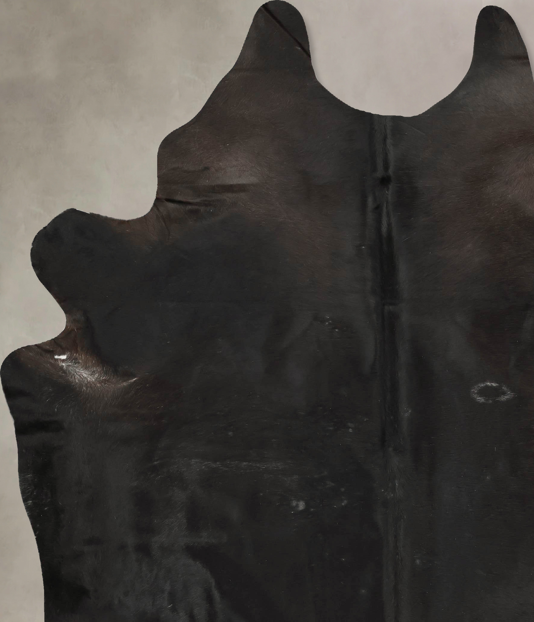 Solid Black XX-Large Brazilian Cowhide Rug 8'10"H x 7'0"W #B15886 by H