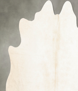 Ivory with Beige Large Brazilian Cowhide Rug 5'6"H x 6'6"W #B1589 by Hudson Hides