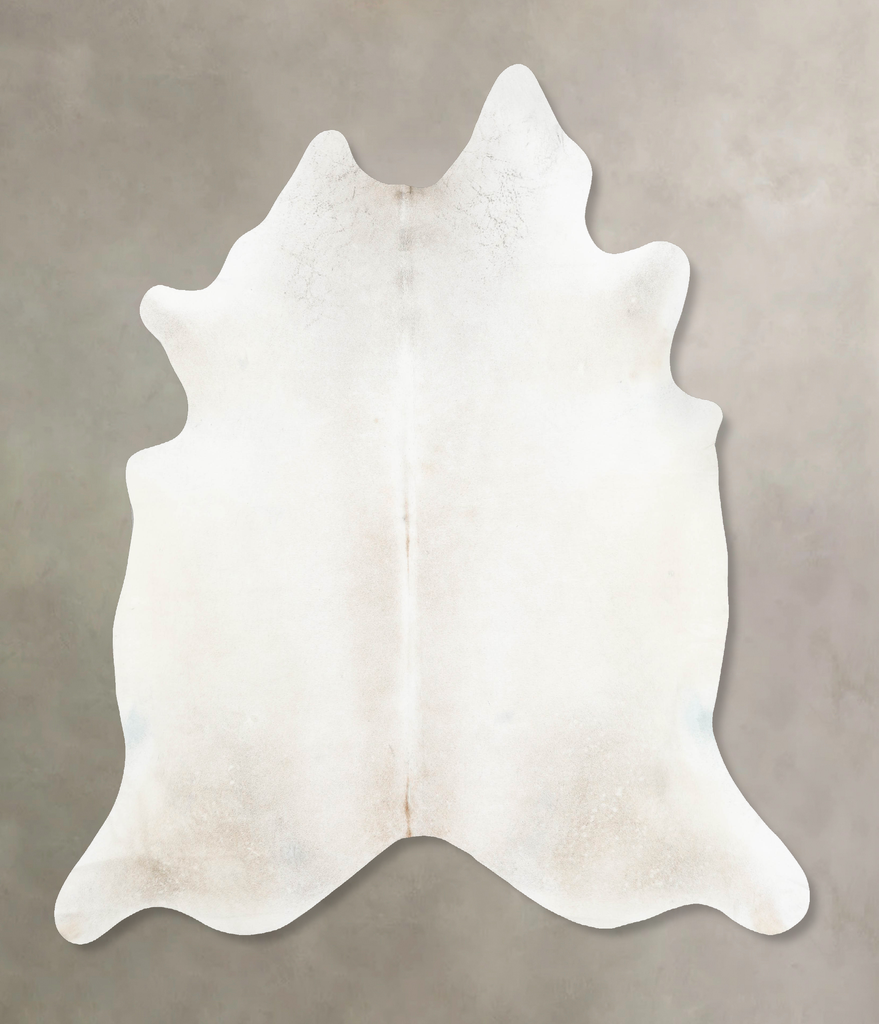Ivory with Beige XX-Large Brazilian Cowhide Rug 8'2"H x 7'5"W #B15890 by Hudson Hides