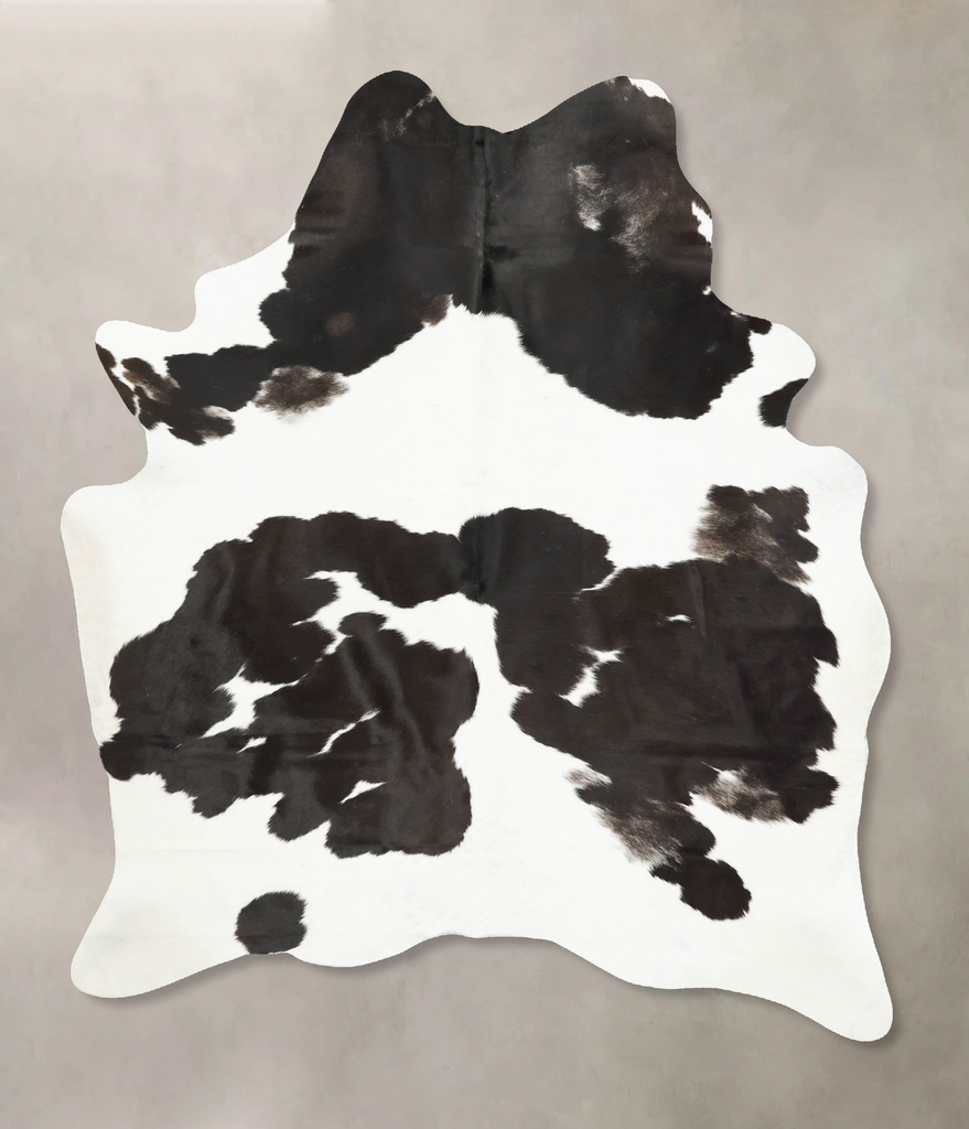 Black and White X-Large Brazilian Cowhide Rug 7'11"H x 5'8"W #B15892 by Hudson Hides
