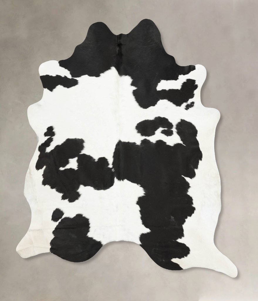 Black and White XX-Large Brazilian Cowhide Rug 7'7"H x 6'10"W #B15893 by Hudson Hides