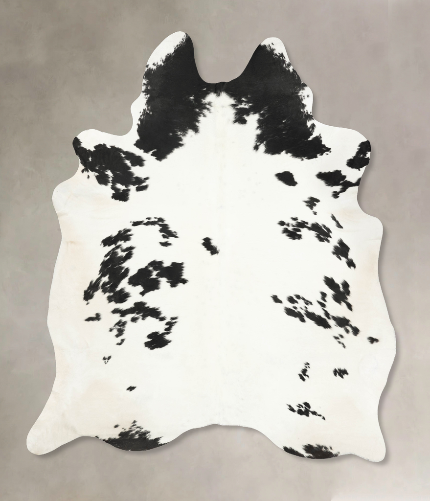 Black and White XX-Large Brazilian Cowhide Rug 8'9"H x 7'2"W #B15895 by Hudson Hides
