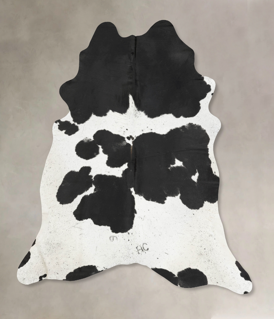 Black and White XX-Large Brazilian Cowhide Rug 8'10"H x 7'6"W #B15898 by Hudson Hides