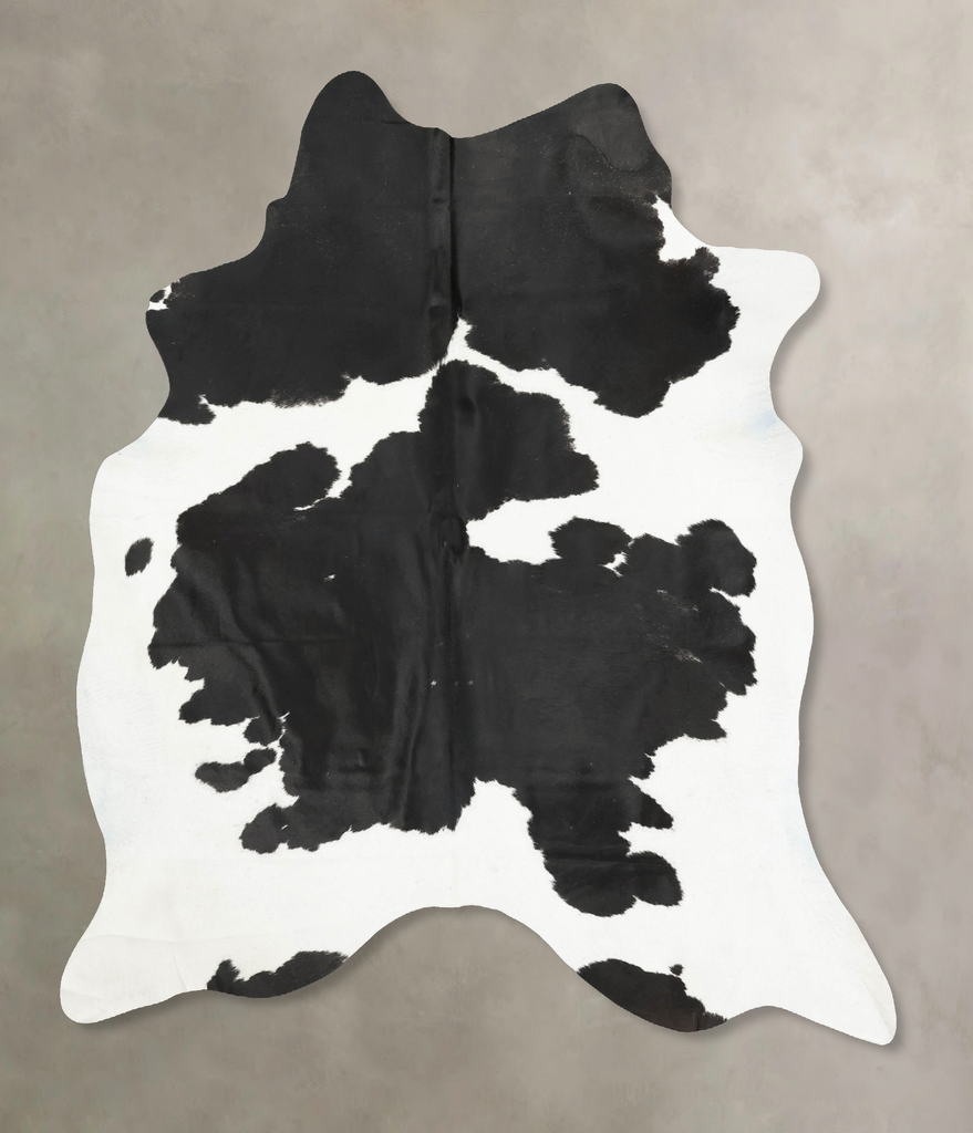 Black and White XX-Large Brazilian Cowhide Rug 8'0"H x 6'10"W #B15901 by Hudson Hides
