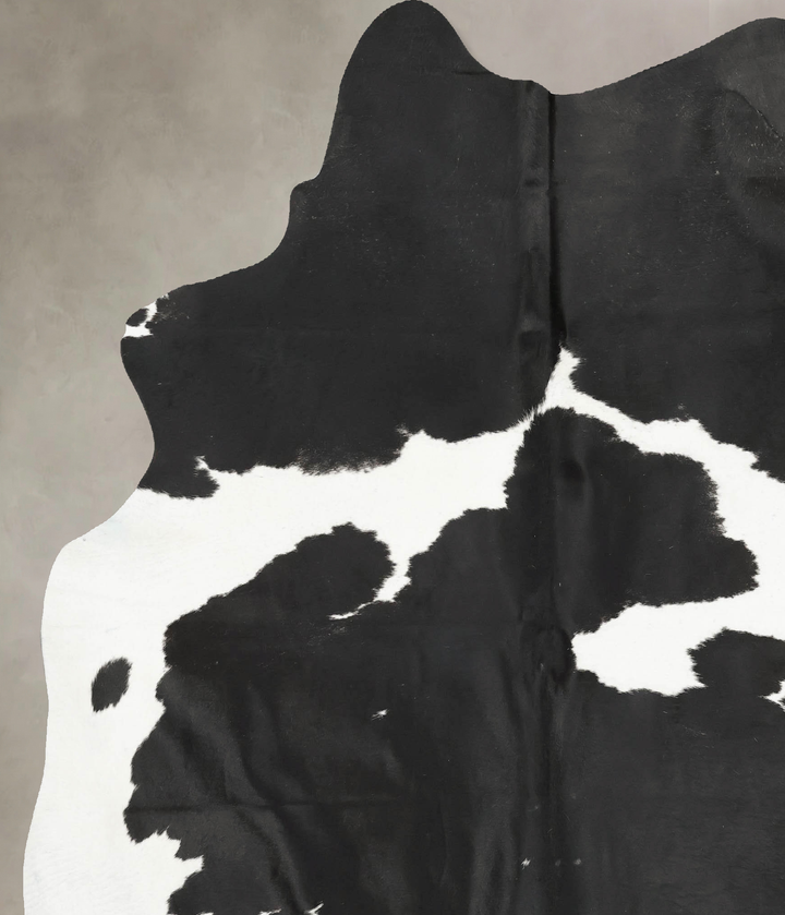 Black and White XX-Large Brazilian Cowhide Rug 8'0"H x 6'10"W #B15901 by Hudson Hides