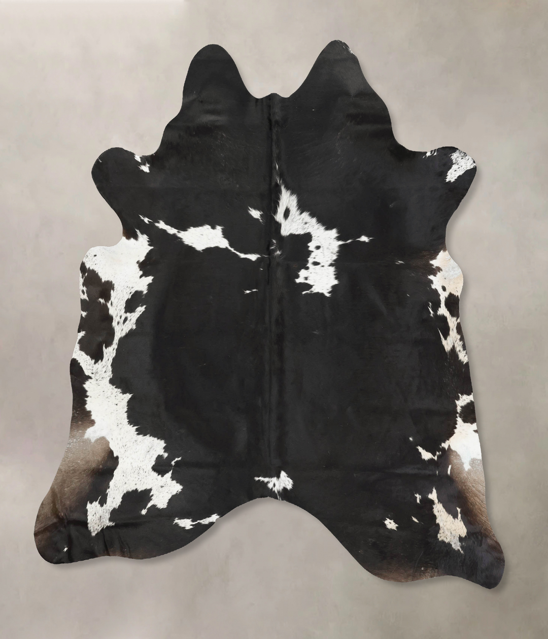 Black and White X-Large Brazilian Cowhide Rug 7'2"H x 6'7"W #B15902 by