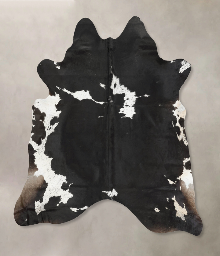 Black and White X-Large Brazilian Cowhide Rug 7'2"H x 6'7"W #B15902 by Hudson Hides