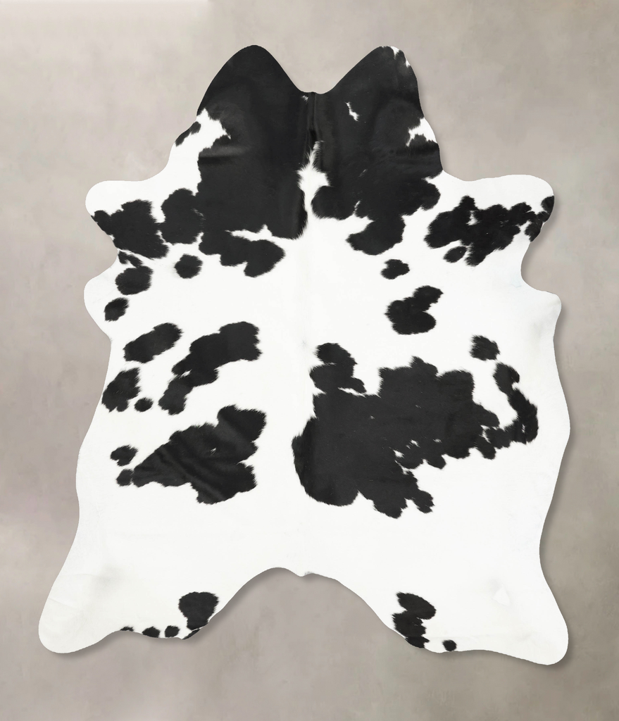 Black and White XX-Large Brazilian Cowhide Rug 7'11"H x 6'11"W #B15904 by Hudson Hides