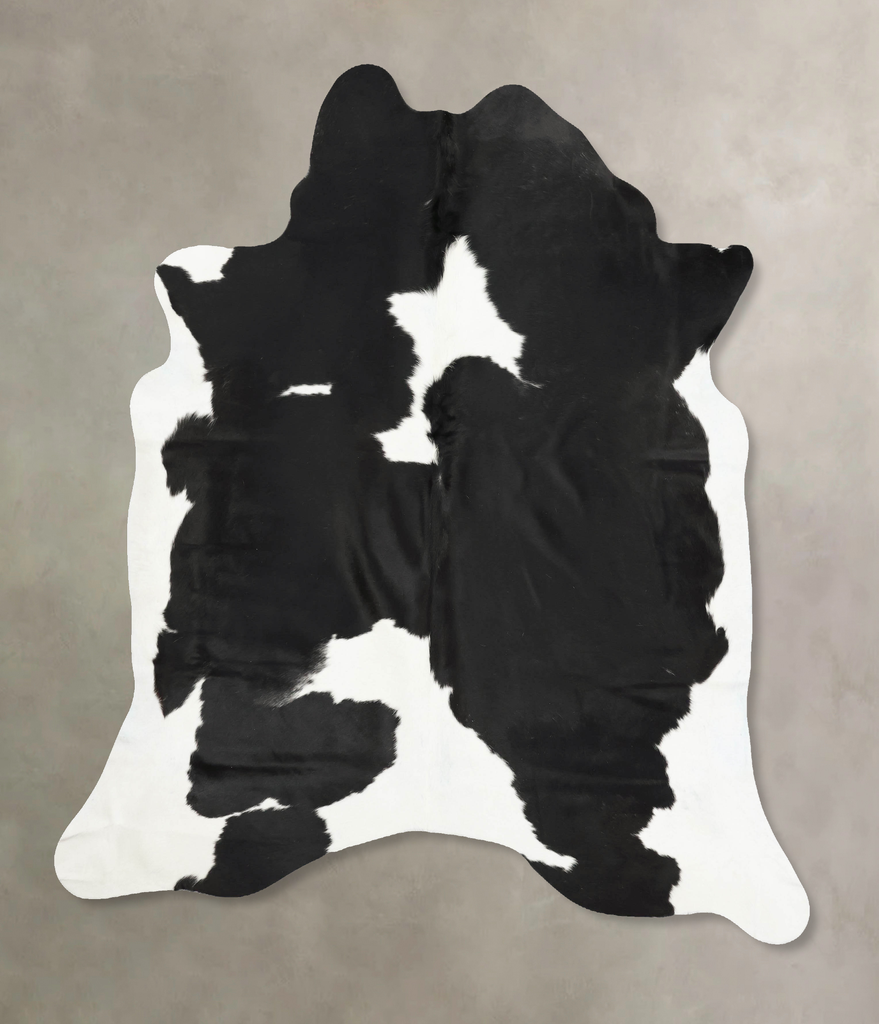 Black and White XX-Large Brazilian Cowhide Rug 7'10"H x 6'10"W #B15905 by Hudson Hides
